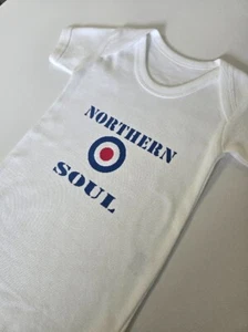 Northern Soul-Keep The Faith-Mod Babykleidung-Soul Music-Babyweste-Baby Grow - Bild 1 von 7