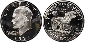 1971-S Silver Eisenhower Ike Dollar PCGS PF 67 CAM DDO FS-103 (015.8) Variety - Picture 1 of 3