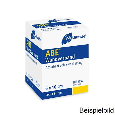 Meditrade ABE® Wundverband Pflaster steril 8x10cm Wundschnellverband 50 Stück - Bild 1 von 3