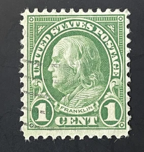 US Stamps; Scott #578 Rotary Press Coil Waste 1c Washington  Flag Cancel  $160 - Picture 1 of 6