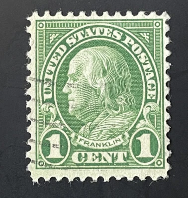 US Stamps; Scott #578 Rotary Press Coil Waste 1c Washington  Flag Cancel  $160 - Image 1 of 4
