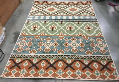 绿色/TERRAC 5英尺-3英寸X 7英尺-7英寸地毯孔降价11172652229 VER097-0745-5 — 第 1/4 张图片