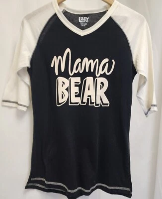 Lazy One Tee Womens Tall Tee 3/4 Length Sleeve. NWT. Family Bear. Mama Bear - Image 1 of 4