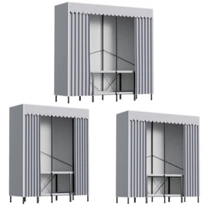 Kleiderschrank Stoffschrank Faltschrank Garderobe offen Metallgestell - Bild 1 von 11