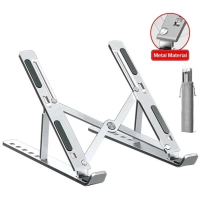 Portable Laptop Stand Adjustable Foldable Notebook Holder Computer Desk Aluminum - Image 1 of 4