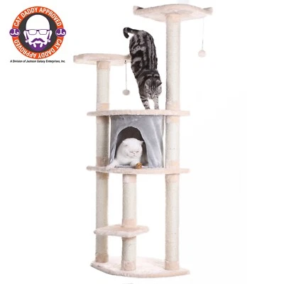 Armarkat Classic real wood Cat Tree Model A6401, Blanched Almond - Image 1 of 4