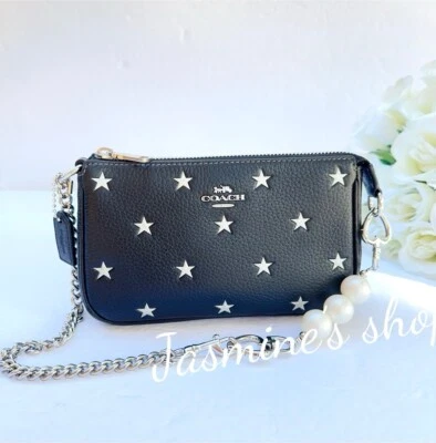 NWT COACH CW409 Nolita 19 In Pebble Leather with Star Print Black Multi - Image 1 of 4