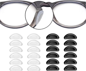 Adhesive Nose Pad, 12 Pairs Eyeglass Nose Pads Stick on Silicone Anti-Slip for G - Picture 1 of 12