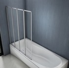 4 / 5 Fold Over Bath Folding Shower Screen 4mm Glass Reversible Door Panel FFM