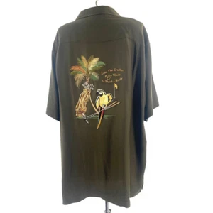 Luau Finest Silk Golf Loro Bordado Espalda "Camisa Lose the Cracker" Para Hombres XL - Imagen 1 de 11