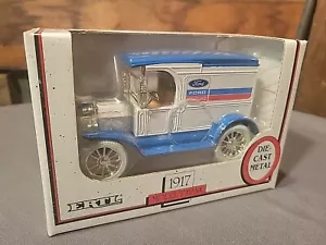 Ertl 1917 Ford Model T Locking Coin Bank Maßstab 1:25 rot, weiß und blau *Neu in OVP* - Bild 1 von 5