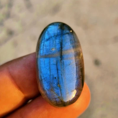35 Cts. Rainbow Fire labradorita Oval Cabujón Piedra preciosa natural suelta - Imagen 1 de 4
