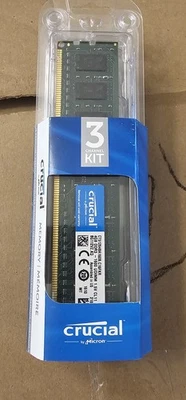 3 Channel Kit Crucial 4GB DDR3-1600 UDIMM 1.5V CL11 CT51264BA160B.C16FKR - Image 1 of 2