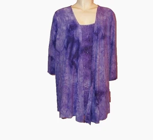 Catherines Starlight Duet Tunika Gr. 1X Strickjacke Lagenlook Pailletten Stickerei - Bild 1 von 11