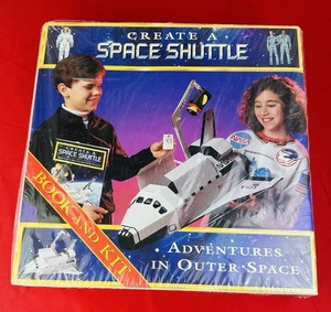 Vtg Create A Space Shuttle Book & Kit Sealed NASA Model 3D Spacecraft Set 1990’s - Picture 1 of 3