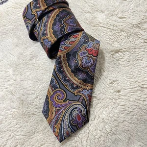 JZ Richards Paisley Gold Multicolor Tie All Silk Hand Made In USA - Picture 1 of 5