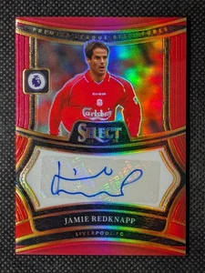 Jamie Redknapp 2024-25 Panini Select EPL Red Prizm Auto SP Liverpool - Foto 1 di 2