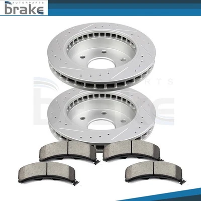 2X Front Brake Rotor Discs Ceramic Pads Fits 1992-1994 Chevy Blazer GMC Jimmy - Image 1 of 4
