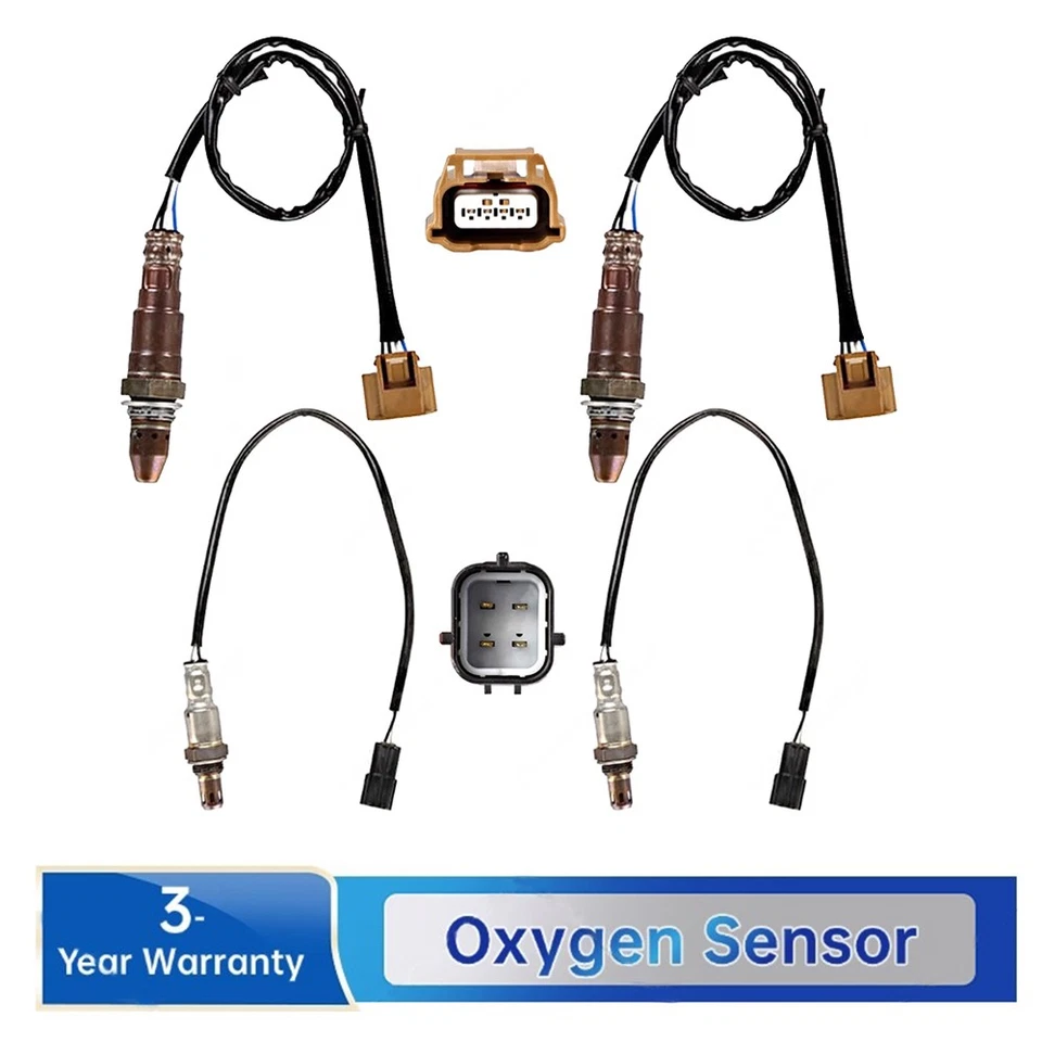 Sensor de oxigênio O2 4 peças upstream + downstream para 2011-2013 Infiniti G37 M37 3.7L V6 - Imagem 1 de 4