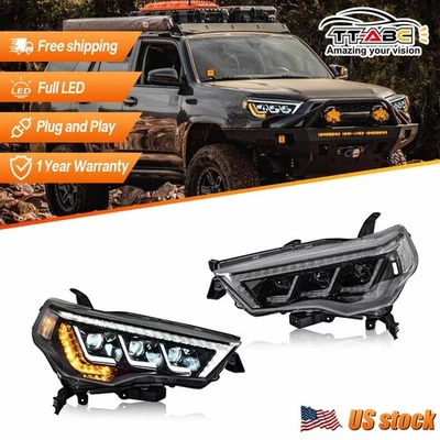 USED Full Triple Projector LED Headlights For Toyota 4Runner 2014-2024 DRL RH+LH Foto 1 de 4