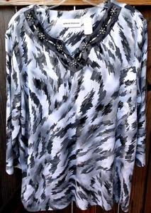 🦋💎💥 ALFRED DUNNER 💥💎🦋 SONOMA VALLEY Manga 3/4 Top Adornado L - Imagen 1 de 4