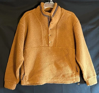Alpine Design Sherpa Fleece Pullover Women’s S Camel Snap Front Cozy Warm - Image 1 of 4