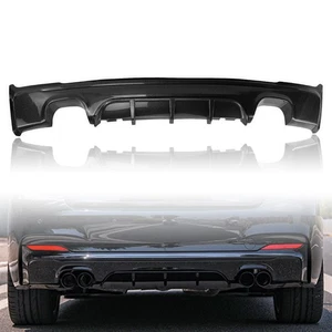 Carbon Fiber Look Rear Diffuser Dual Exhaust For 2014-2021 BMW 2 Series 2 Coupe - Picture 1 of 11