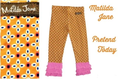 NWT MATILDA JANE  size 2, 10  Make Believe  PRETEND TODAY RUFFLED LEGGINGS - Image 1 of 4