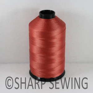 DARK ORANGE 8OZ N62 2800 YARDS CONE #69 BONDED NYLON THREAD SEW LEATHER CANVAS - Picture 1 of 1