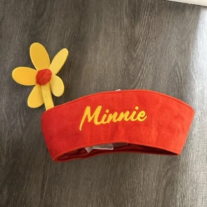 NWT Disney Parks Classic Minnie Mouse Red & Yellow Flower Costume Hat Retired - Picture 1 of 2