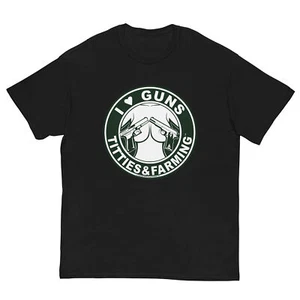 I Love Guns Titties & Farming T Shirt - Imagen 1 de 4