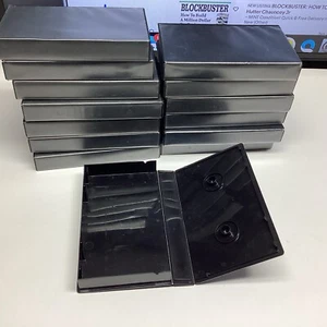 33 Blockbuster VHS Tape Case Movie 14 Black Clamshell Empty Cases Lot Original - Picture 1 of 5