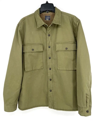 J. Crew men XL Outfitter Chore Jacket sherpa Fleece Lined military shacket Barn - Image 1 of 4