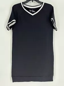 Flirtitude Black White Short Sleeve T-Shirt Mini Dress Women's Size Medium - Picture 1 of 5