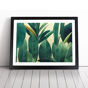 Harmonische tropische Blätter Wandbild Kunstdruck gerahmt Leinwand Bild Poster Deko - Bild 1 von 8