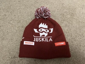 Swiss Ski team Juskila Migros Winter Ski Hat Swissski Burgundy - Picture 1 of 7