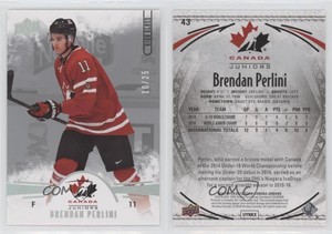2016 Team Canada Juniors Men's Spectrum High Gloss /25 Brendan Perlini Rookie RC