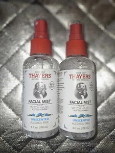 Thayers Natural Remedies Unscented Facial Mist - 4 Fl Oz Lot Of 2 - Picture 1 of 1