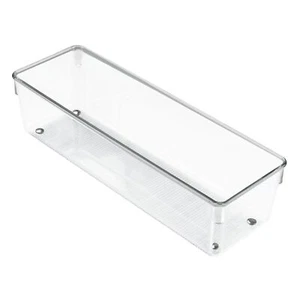 iDesign Linus 30x10cm Kitchen Drawer Organiser Home/Office Storage Tray Clear - Picture 1 of 4