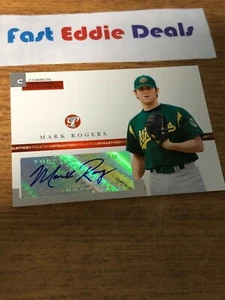 TOPPS PRISTINE MLB BASEBALL 2005 MARK ROGERS AUTOGRAPH ENDORSEMENT #'D 497 A'S - Picture 1 of 4