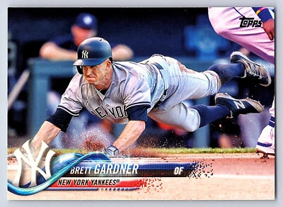 2018 Topps Serie 1 Base # 204 Brett Gardner - Yankees de Nueva York Foto 1 de 2