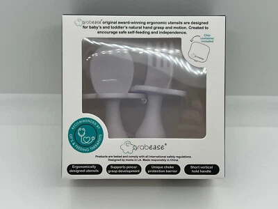 Набор ложек и вилок для самостоятельного кормления ребенка и ребенка ясельного возраста Grabease - Изображение 1 из 4