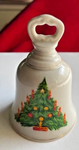 Vintage Christmas Gold Trim Tree Bell - Picture 1 of 14