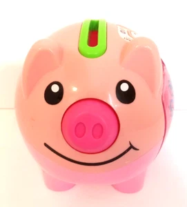 Mattel Fisher Price Laugh And Learn Piggy Bank Interactive Pink No Coins Tested - Picture 1 of 4