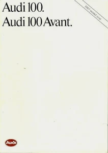 Audi 100 Saloon & Avant 1986-1987 UK Market Brochure CC CD Turbo Diesel Quattro - Picture 1 of 1