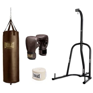 Heavy Bag Stand with 100 Lb Vintage Kit  Black for training and fitness3 Piece - Picture 1 of 11