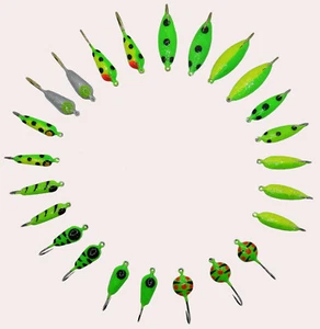 Plantillas de pesca en hielo verde 24 piezas - Imagen 1 de 1