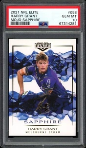 PSA 10 - 2021 Storm NRL Mojo Sapphire Rookie Graded Card Harry Grant - #1/23 - Picture 1 of 3