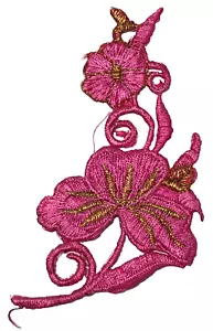 Parche Coser Planchar Bordado Ropa Sombreros Chaquetas Abrigo Sombrero FLOR NUEVO A554 - Imagen 1 de 3