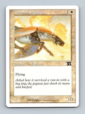 Magic The Gathering MTG - Armored Pegasus - 6th Edition, Sixth 1997 - Image 1 of 2